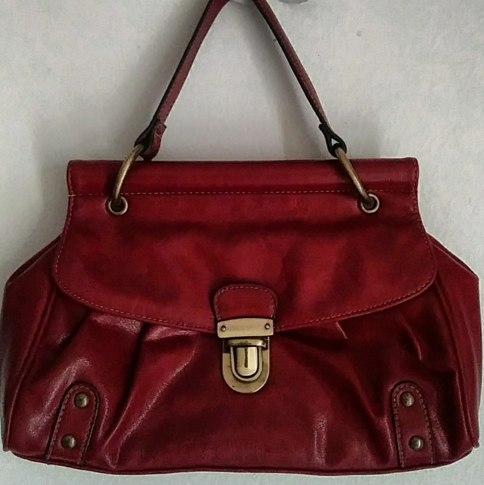 Apt. 9 red satchel handbag purse